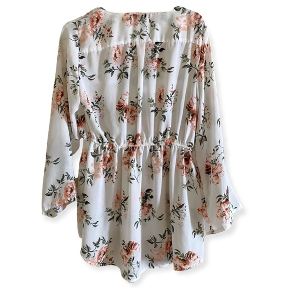SOLD J is for Justify Summer Sheer Floral Top Sz S - Picture 3 of 9